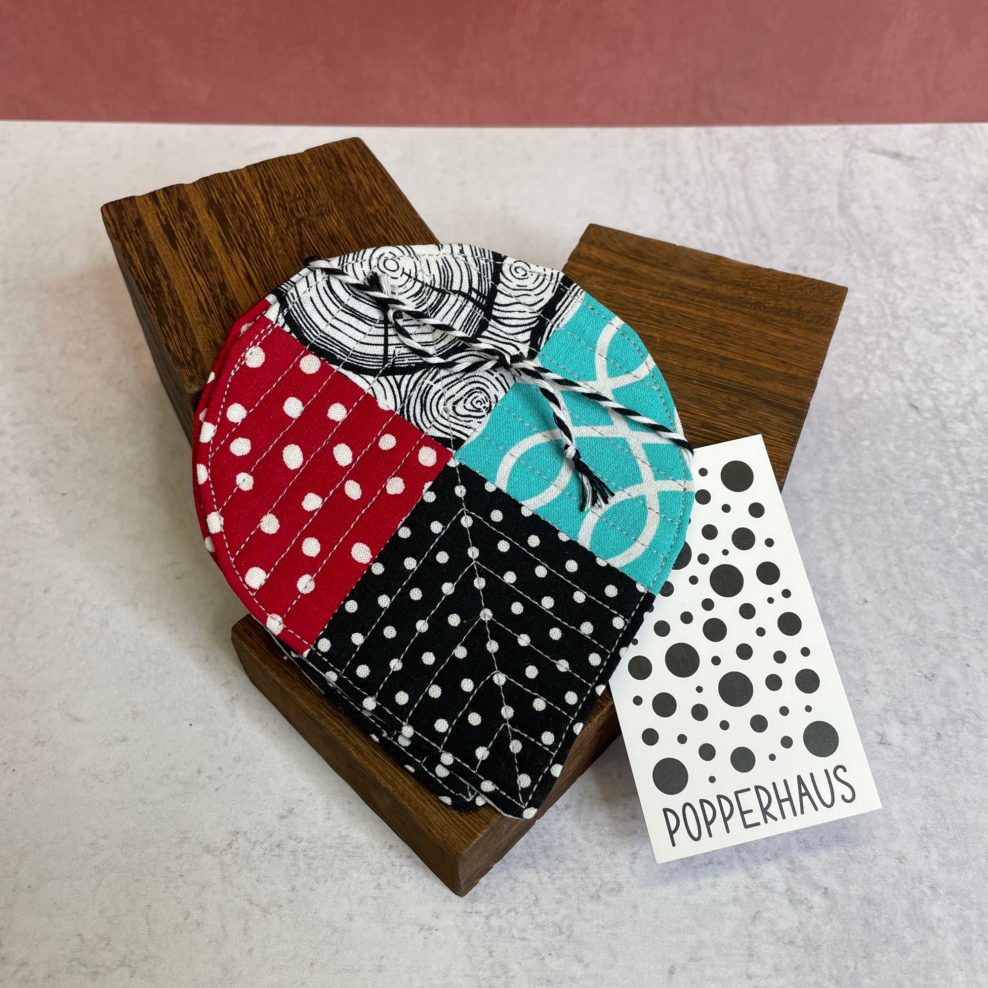 Fabric Hand Made Coasters - Popperhaus